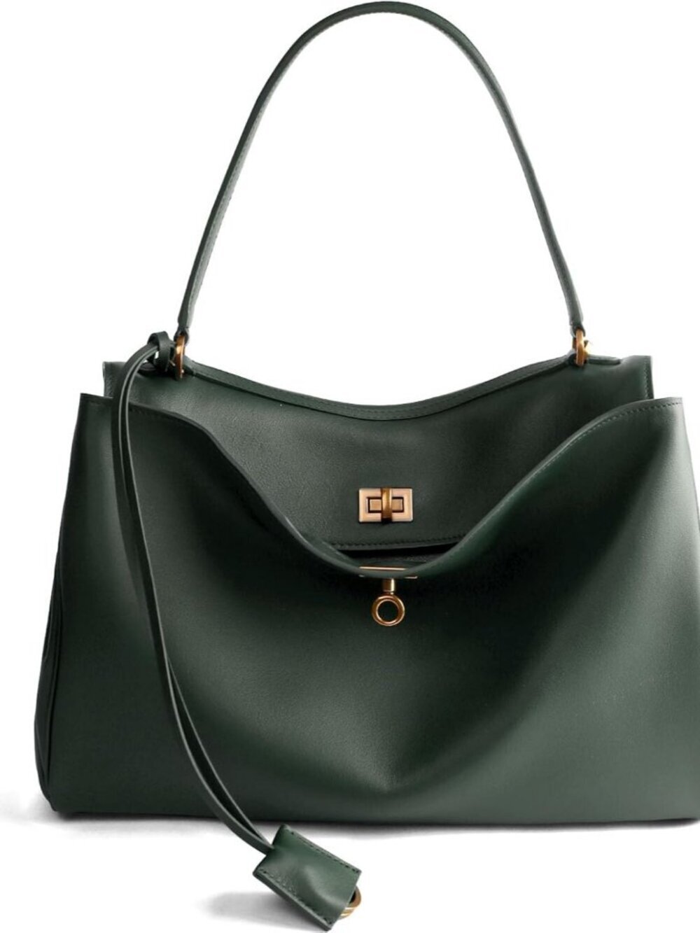 Women's Leather-Green Soft Cowhide Shoulder Satchel Purse Stylish Hand bags